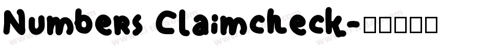 Numbers Claimcheck字体转换